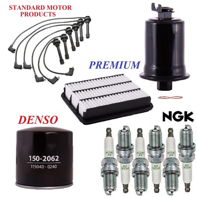 Tune Up Kit Filters Cap Wire Spark Plugs For DODGE AVENGER V6, 2.5L 1995