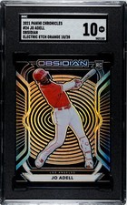 2021 Panini Chronicles Obsidian #24 Jo Adell ETCH ORANGE /28 SGC 10 GEM MINT RC