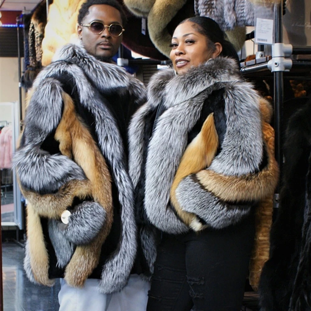 Fur fox jacket cheap