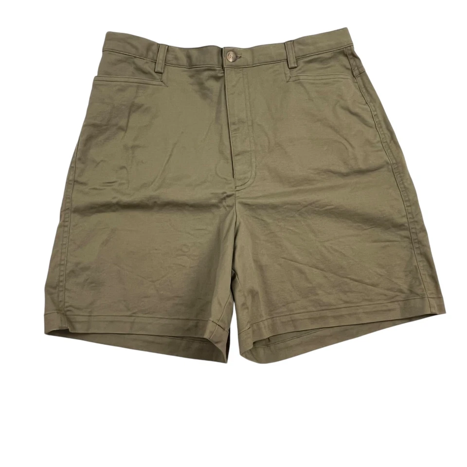 Rafaella Lote de 2 Pantalones Cortos Chinos Mujer 10 Verde y Beige Elastizados Frente Plano Foto 2 de 4