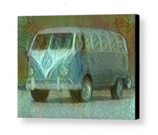 Framed Vw Bus Van Volkswagen Vincent Van Gogh Style 8.5x11 Limited Edition Print Framed Vw Bus Van Volkswagen Vincent Van Gogh Style 8.5x11 Limited Edition Print