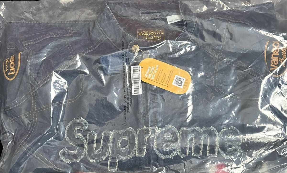 Supreme Vanson cordura denim jacket Size L | eBay
