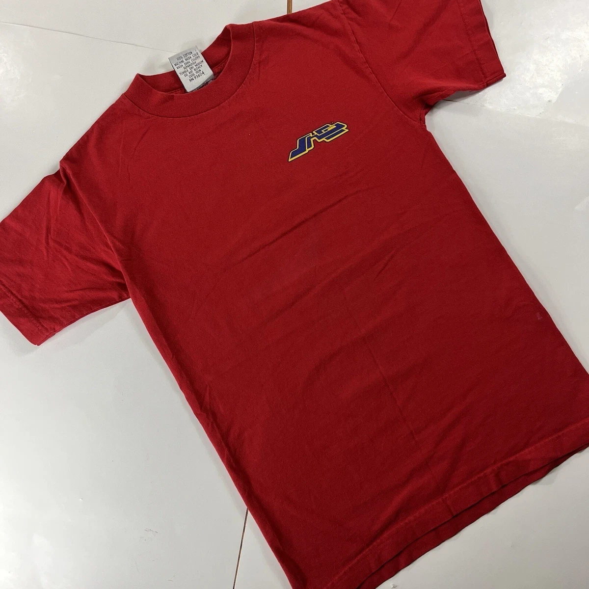 JNCO T Shirt Large Red Flame Head Boy Skateboard 2 Side USA Made