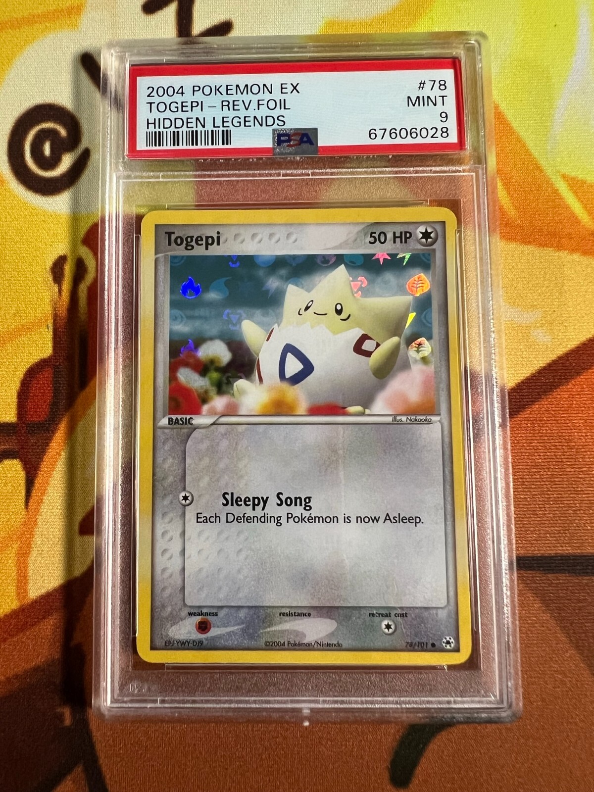 Pokemon TCG Ex Hidden Legends 2004 Togepi reverse foil	#78	PSA	9