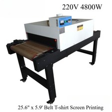 25.6" x 5.9' Belt T-shirt Screen Printing - SEA 220V 4800W Conveyor Tunnel Dryer