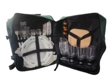Picnic Essentials Backpack Picnic Set for 4, Green, SUPER CUTE!