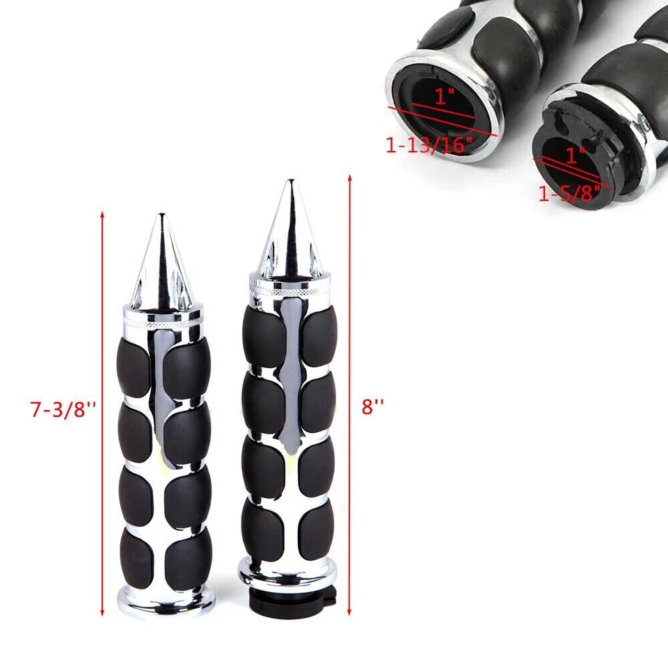 Empuñaduras de manillar de motocicleta Spike de 1" para Harley Sportster XL883 XL1200 hierro Foto 2 de 4