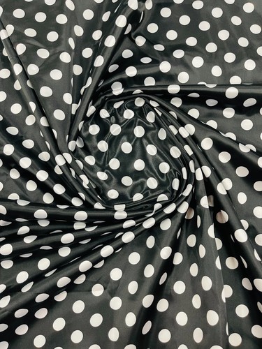 3/4" Inch Polka Dot Satin Fabric, Super Soft Silky Polka Dot Fabric By Yard - Picture 18 of 25