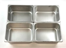 Vollrath Steam Pan Half Size Stainless 10 x 10 in 2220249 (See Details) Set of 4