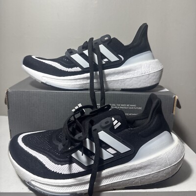 Adidas UltraBoost Light 'Black White' HQ6340 Running size 7 Men / 8 Women