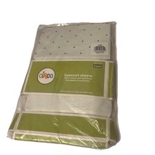 Circo Target Cotton Bassinet Sheets Set of 2 Gender Neutral 17x32.75in New White