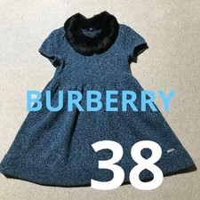 Burberry Blue Label Knit Dress 38 Fur Collar Removable Used Weekend Sale