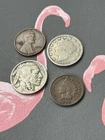 US Coin Lot! Indian Head Cent, Wheat Penny, Liberty V & Buffalo Nickel ~Free S&H