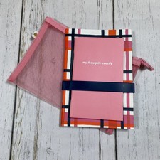 Kate Spade Plaid Jotter Notepad Pouch Pink 4 Pieces 2 Jotters