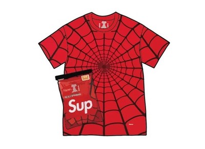 811935 Supreme x Hanes Spider-Man Tagless Tees (2er Pack) ''Red''