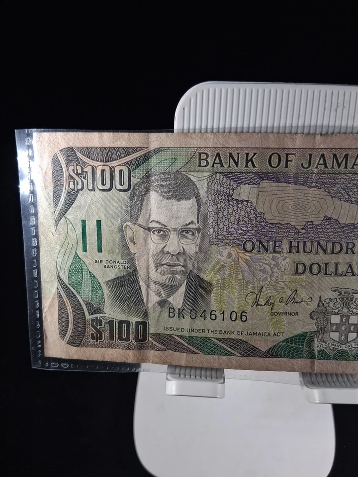 1987 JAMAICA 100 DOLARS BANKNOTE - Image 3 of 4