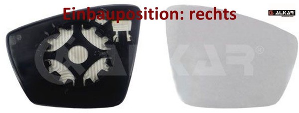 Alkar 6402693 Spiegelglas FüR AußEnspiegel Rechts FüR Skoda-image