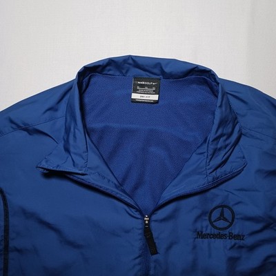 Nike Golf Mens Dri Fit Pullover Windbreaker XL Mercedes Benz Blue