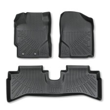 Front 2nd Row Floor Mats Liner Set Black For Toyota Prius C 2012-2015 Tpe 3d Front 2nd Row Floor Mats Liner Set Black For Toyota Prius C 2012-2015 Tpe 3d