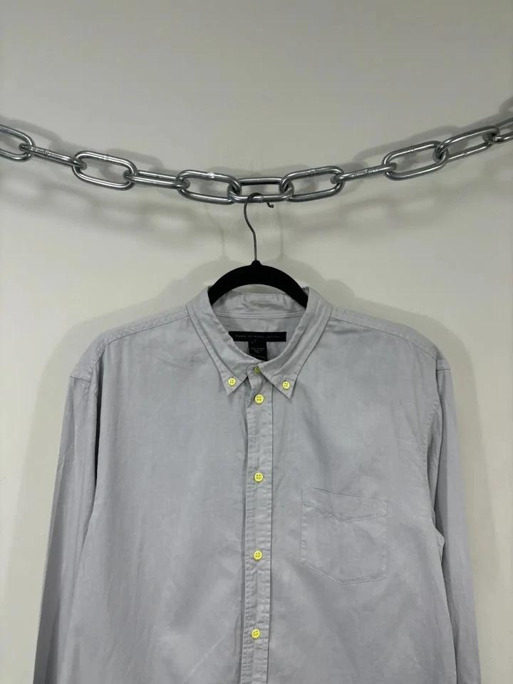 Marc By Marc Jacobs Men’s Gray Pocket Button Down Long Sleeve Shirt L - Image 2 of 4