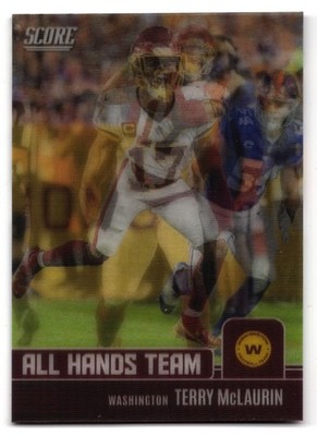 2022 Panini Score TERRY MCLAURIN #AH10 All Hands Team 3D Lenticular Case Hit SSP