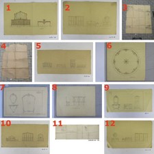 COLLEZIONE DI DISEGNI TECNICI PROGETTI PER MOBILI ARTIGIANALI STILE BAROCCO C0