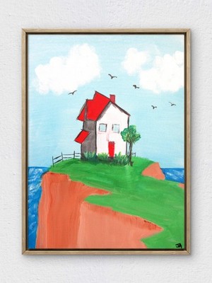 RiverRunArt Original Coastal 12x16  Acrylic Ocean Home Dcor Wall Art
