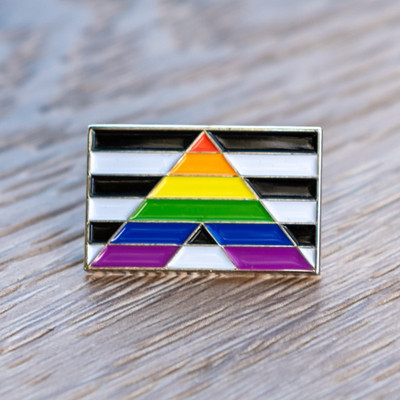 LGBTQ Gay Ally Flag 1'' Lapel Pin LGBT Lesbian Transgender Pansexual Bisexual