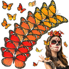 3D Monarch Butterfly Hair Clips Orange Butterflies Clip,24 Pieces