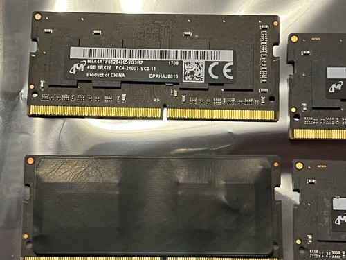 Micron 16GB 4x4GB 1RX16 PC4-2400T-SC0-11 SODIMM RAM LAPTOP Memory From iMAC 2017 - Picture 3 of 4