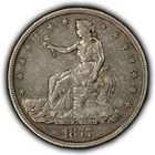 1877-S $1 US Silver Trade Dollar  - AU Coin - SKU-B5217