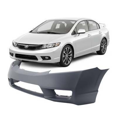 Primed Front Bumper Cover Fascia for 2009-2011 Honda Civic Sedan