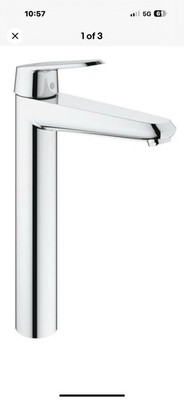 Grohe Eurodisc Cosmopolitan Washbasin Mixing Valve Chrome w/ Drain 23055002   P1