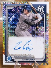 2024 Bowman Chrome Megabox Refractor SP Roc Riggio #BMA-RR Mojo Autograph