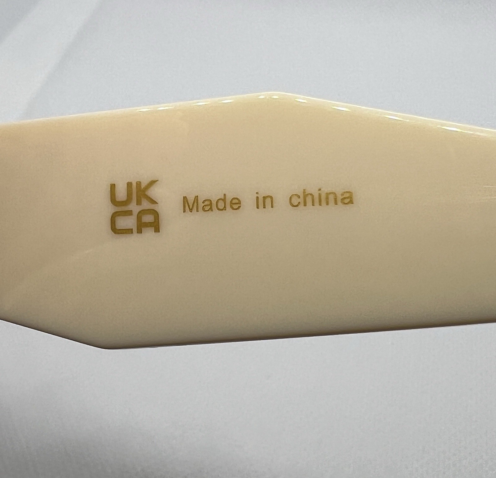 Cream Oversized Rectangular Sunglasses Beige Fram… - image 8