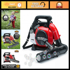 Bubble Leaf Blower Backpack for Kids - Outdoor Bubble Machine Toy, Realistic Fun