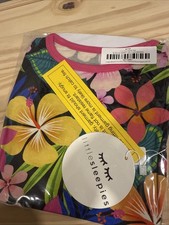 Little Sleepies Bamboo Size 2T Short Sleeve  Shorts Pajama Sets Jungle Blooms