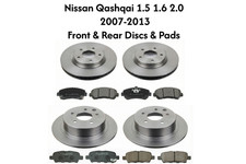 Nissan Qashqai Front & Rear Brake Discs and Pads Set 2007–2013 1.5 1.6 2.0