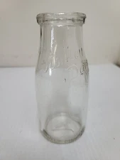 Vintage Glass Half Pint Milk Bottle - Ashley Dairy Made In Battle Creek, MI