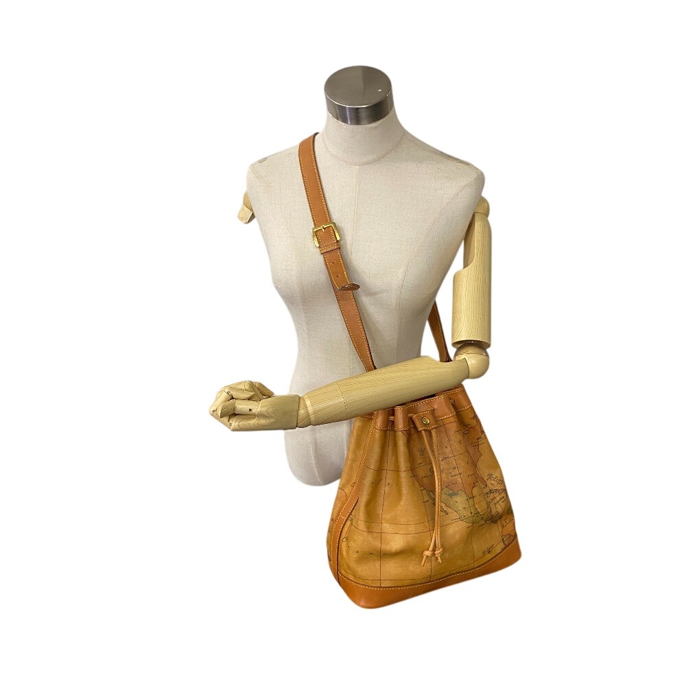 Prima Classe Drawstring Bag, Map Pattern PVC Shou… - image 11