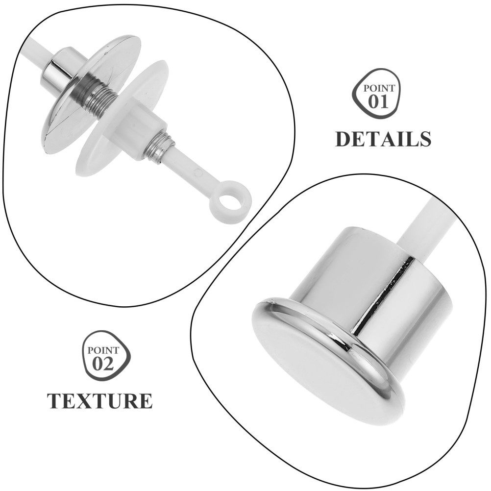  2 Pcs Toilet Lift Switch Tank Flush Button Assist Replacement Push Buttons