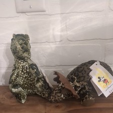 Disney World Parks Dinosaur Bean Bag Plush Set of 2 - T Rex  Triceratops Vint