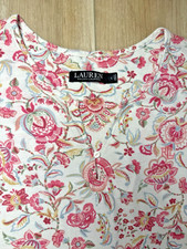 Nightgown RALPH LAUREN Floral Large Cotton Sleep Shirt Grandmacore Softgirl Cozy