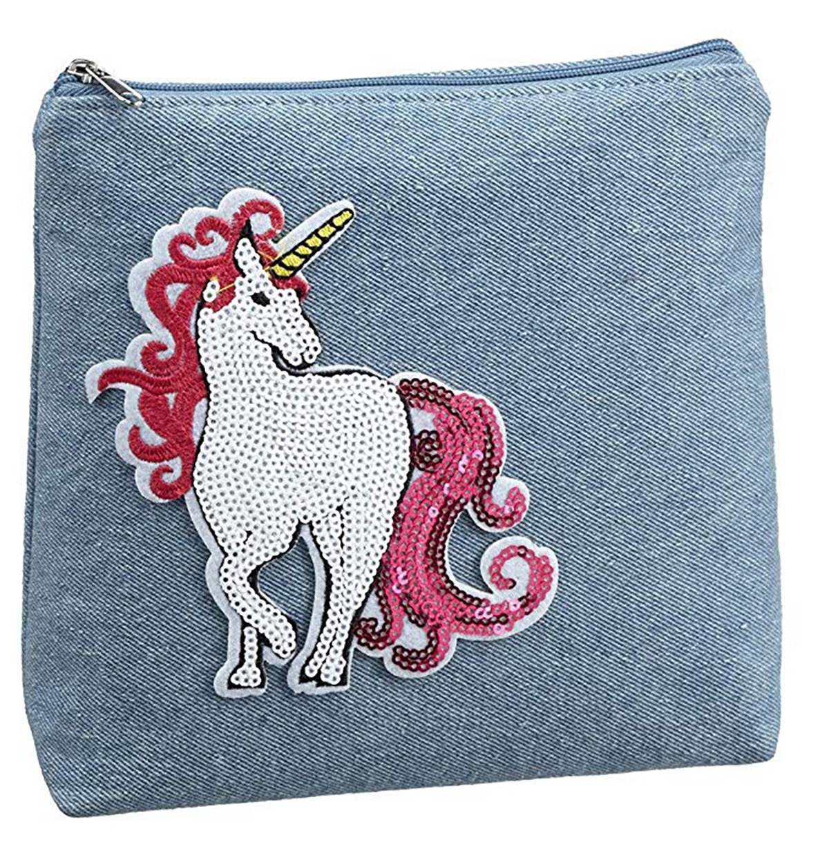 Косметичка из легкой джинсовой ткани Ganz - Summer Fun Единорог с блестками 8 12 Ш x 6 34 1990₽