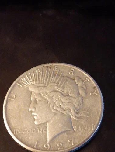 (1) AU 1927 (P) Peace Silver Dollar 90% - Almost Unc - Philadelphia Mint