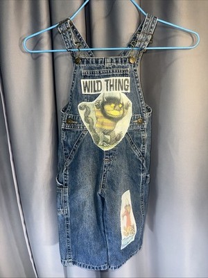 Unique Custom Where the Wild Things Are Wrangler Denim Overalls Size Small 6-7