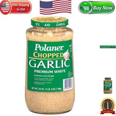 25 oz  Chopped Garlic - Gluten-Free and Non-GMO for Healthier Cooking