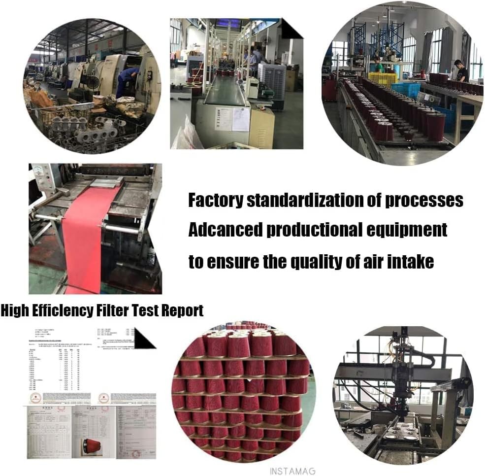 MOOSUN 4" Cold Air Intake & Heat Shield for 09-14 Silver &amp; Black 