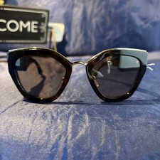 Authentic Prada SPR 02U Sunglasses - Tortoise Shell with Crystal Embellishments