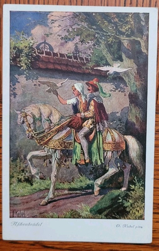 Antique Bros. Grimm Cinderella Postcard Set (6) Uvachrom Serie 154 Otto Kubel